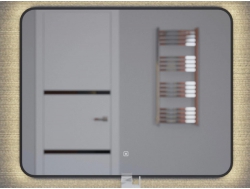 Зеркало Uperwood Modul черное теплая подсветка 100х80 см
