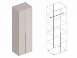 Шкаф Тефия 2-створки с полками