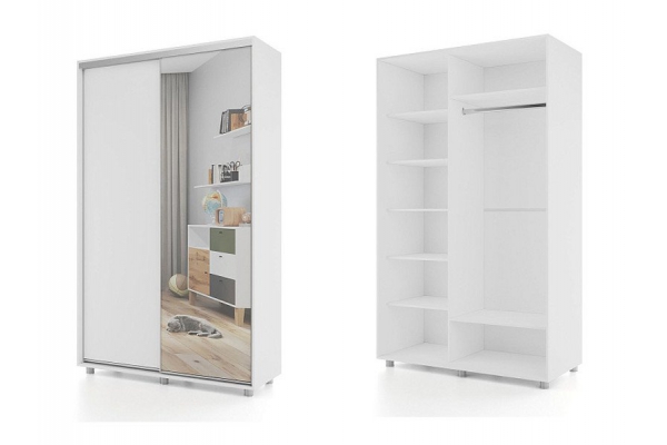 Шкаф-купе Prime двухдверный ОР16-6.ZD белый