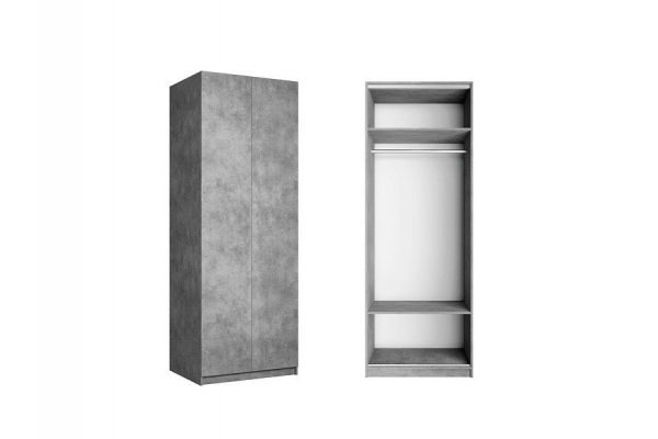 Шкаф Локер двухдверный левый бетон