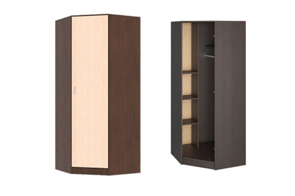 Шкаф угловой Ронда ШКУ венге/дуб беленый