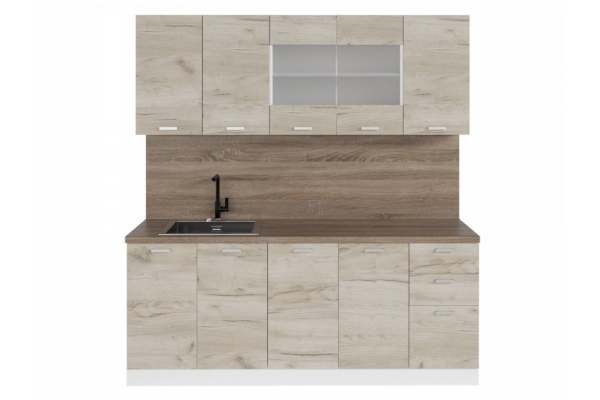 Кухонный гарнитур Синтра 2000 мм Дуб Браун