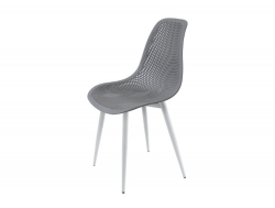 Стул Сканди грей с белыми ножками