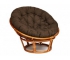 Кресло Papasan 23/01 W с подушкой Cognac, ткань Коричневый