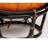 Кресло Papasan 23/01 W с подушкой Antique brown, ткань Оранжевый
