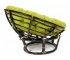 Кресло Papasan 23/01 W с подушкой Antique brown, флок Олива