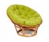 Кресло Papasan 23/01 W с подушкой Cognac, флок Олива