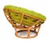 Кресло Papasan 23/01 W с подушкой Cognac, флок Олива