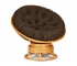 Кресло-качалка Papasan w 23/01 B с подушкой Honey, ткань Коричневый