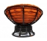 Кресло-качалка Papasan w 23/01 B с подушкой Antique brown, ткань Оранжевый