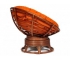 Кресло-качалка Papasan w 23/01 B с подушкой Pecan, ткань Оранжевый