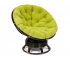 Кресло-качалка Papasan w 23/01 B с подушкой Antique brown, флок Олива