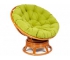 Кресло-качалка Papasan w 23/01 B с подушкой Cognac, флок Олива