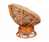 Кресло-качалка Papasan w 23/01 B с подушкой Cognac, экошерсть Коричневый
