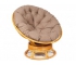 Кресло-качалка Papasan w 23/01 B с подушкой Honey, экошерсть Коричневый
