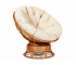 Кресло-качалка Papasan w 23/01 B с подушкой Cognac, ткань Старт