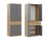 Шкаф ШК-002 ЛДСП Бостон Лайт двухстворчатый Фасад серый шифер