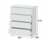 Комод 4 ящика Денвер Белый