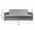 Диван прямой Синара Серый Лагуна 994