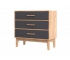 Комод 3 ящика (800) Кельн Графит, Дуб Крафт