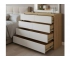 Комод 1200 8 ящиков сонома/белый
