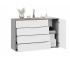 Комод комбинированный «Хилтон» - 402.012.000 Ателье светлый, Белый матовый