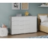 Комод комбинированный «Хилтон» - 402.012.000 Ателье светлый, Белый матовый