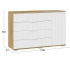 Комод комбинированный «Хилтон» - 402.012.000 Дуб Крафт золотой, Белый матовый