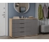 Комод комбинированный «Хилтон» - 402.012.000 Дуб крафт золотой, графит матовый