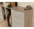 Комод комбинированный «Нуар» тип 1 Дуб Сонома, Белый Ясень