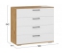 Комод «Нео» - 502.000.000 Дуб Крафт золотой, Белый