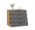 Комод «Нео» - 502.000.000 Дуб Крафт золотой, Серый графит