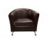 Кресло Бо кожзам Teos Dark Brown