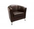 Кресло Бо кожзам Teos Dark Brown