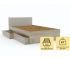 Кровать Монблан с ящиками 120х200 см Кашемир