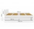 Кровать Монблан с ящиками 140х200 см Белый