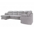 Диван угловой большой П-образный Квин 6 без механизма Ultra Smoke
