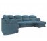 Диван угловой большой П-образный Квин 6 Newtone azure