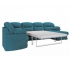 Диван угловой большой П-образный Квин 6 Newtone azure
