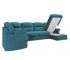 Диван угловой большой П-образный Квин 6 Newtone azure