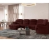 Диван угловой большой П-образный Квин 6 Newtone wine