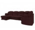 Диван угловой большой П-образный Квин 6 Newtone wine