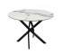 Стол Нераздвижной Лофт-22 900 мм Мрамор белый/опоры черные