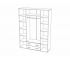 Шкаф 4-х створчатый Сопрано Дуб Сонома/Белый