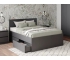 Кровать Мори КРМЯ 1400.1/1 графит с ящиками МЯ 995.2