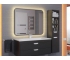 Зеркало Uperwood Modul черное теплая подсветка 60х80 см