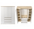 Шкаф 4-хстворчатый с 3-мя ящиками Прайм сонома/белый