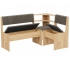 Скамья угловая «Ларго» - 0009.176.000 Дуб Крафт золотой, Велюр Коричневый