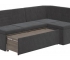 Скамья угловая «Лондон» со спальным местом Исп.2 Дуб Сонома трюфель, Микровелюр Wellmart Graphite