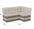 Скамья угловая «Оскар» исп. 2 Микровелюр Wellmart Dark Beige, Latte